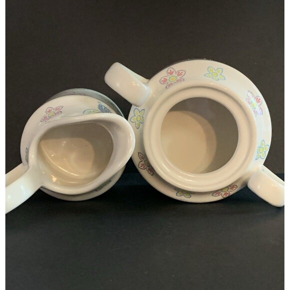 Temp-tations Creamer Sugar Bowl Lid Set Seasonal All A Flutter Butterfly - Picture 6 of 13